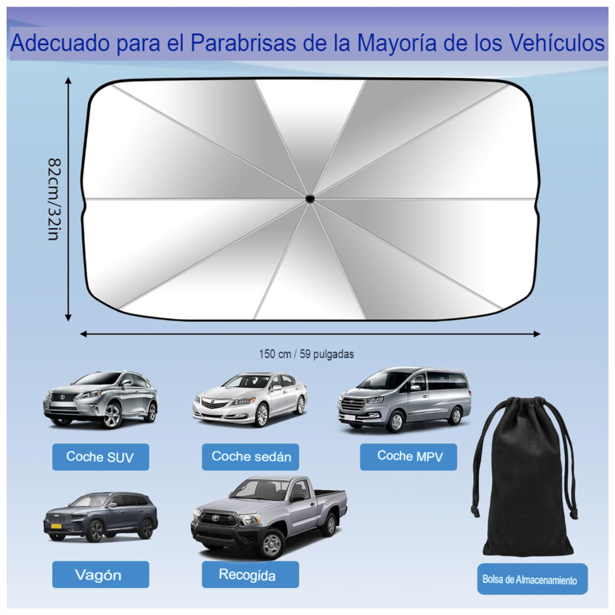 PARASOL PLEGABLE PARA AUTOS